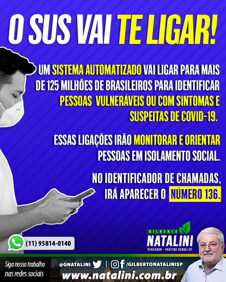 Banner: O SUS VAI TE LIGAR