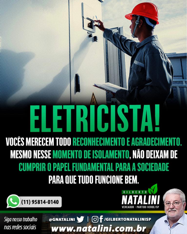 Banner: Agradecimento aos Eletricistas