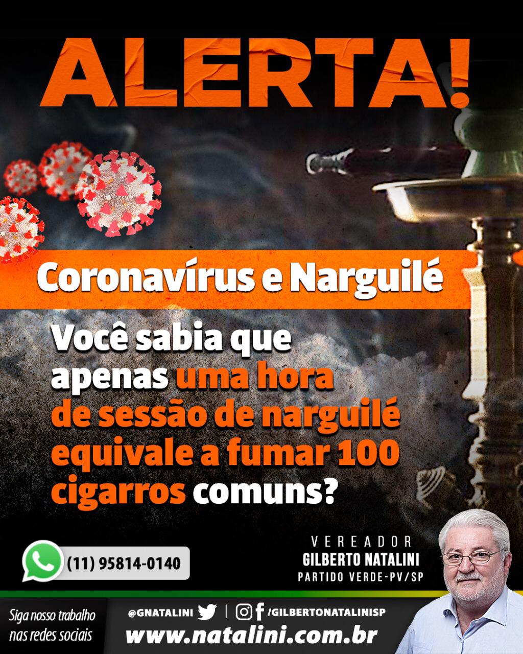 Banner: Narguilé e o coronavírus.