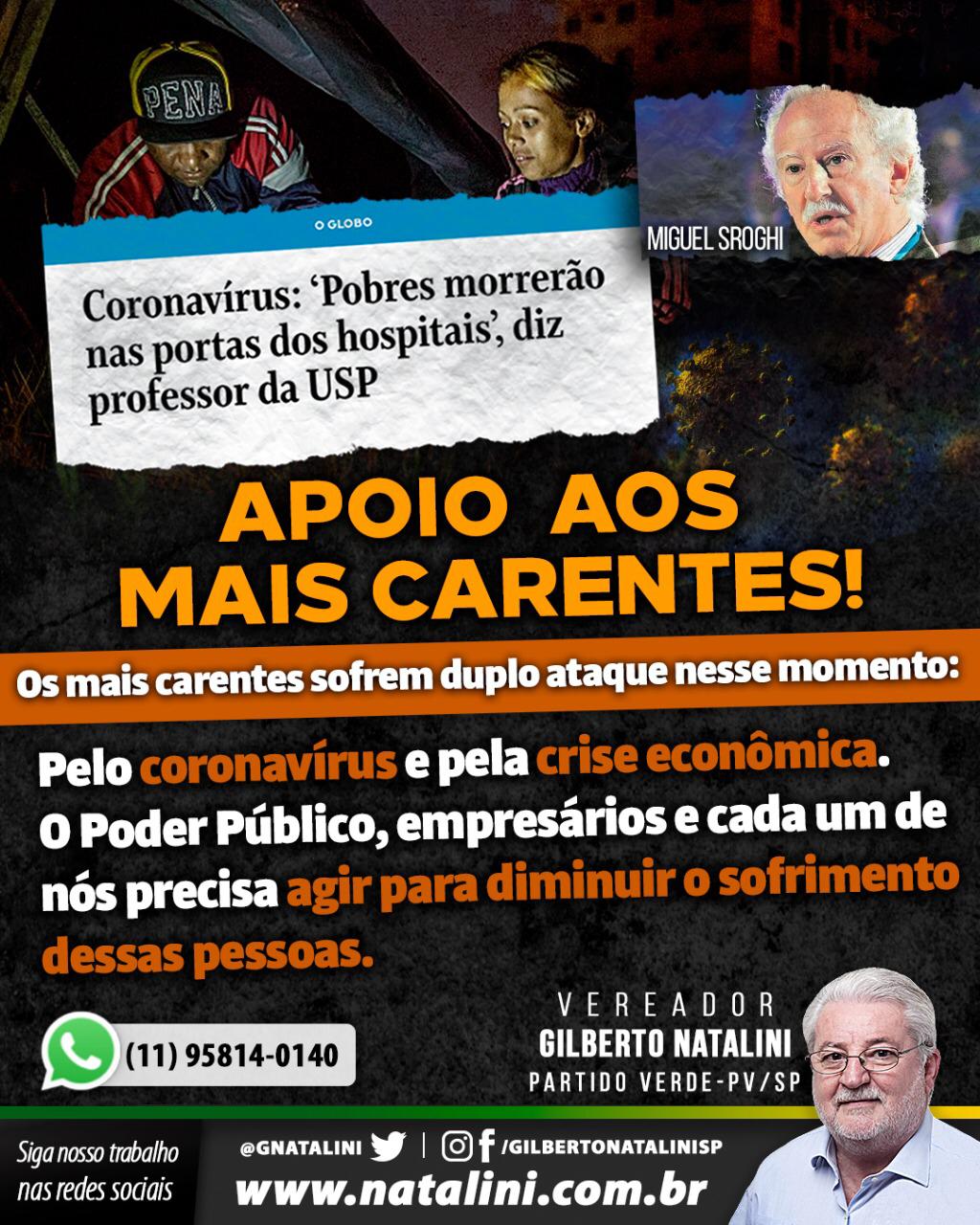 Banner: Apoio aos mais carentes