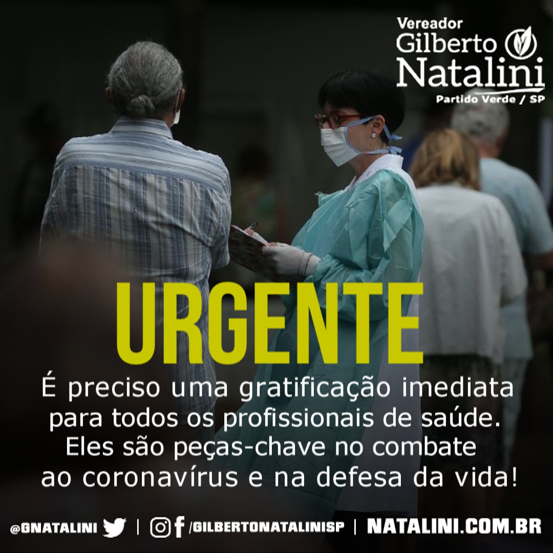Banner: Gratificação aos profissionais de saúde