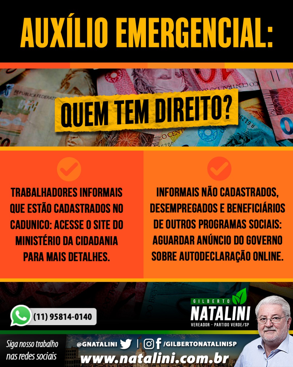 Banner: Quem tem direito a Renda Emegencial?