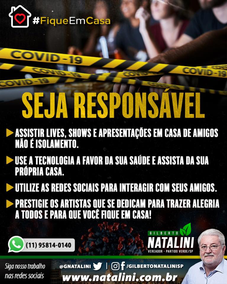 Banner: Assista lives em casa.