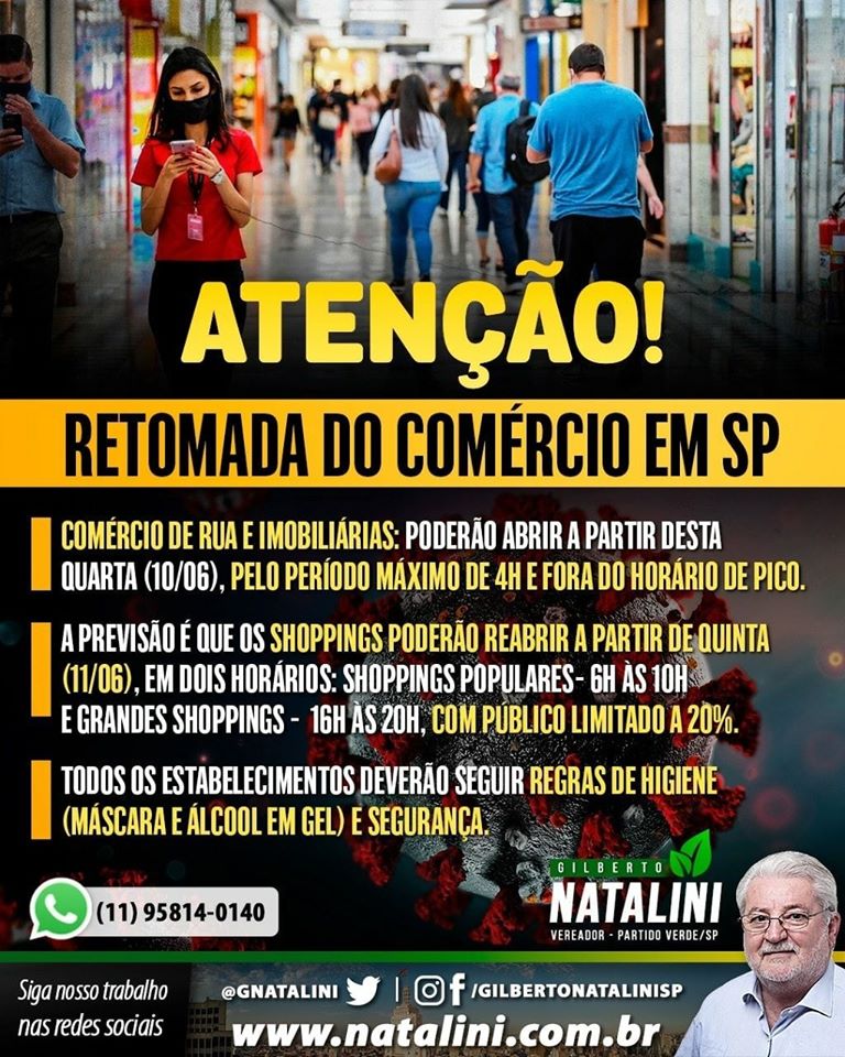Banner: Reabertura do #comércio