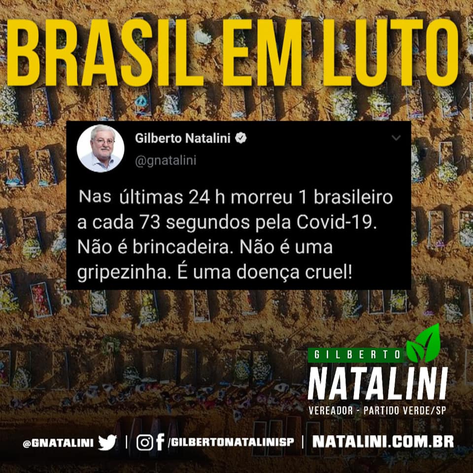 Banner: #Brasil em luto
