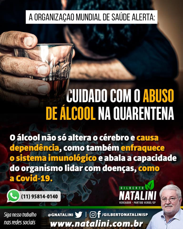 Banner: O abuso de álcool na #quarentena